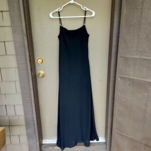 Jessica McClintock Millennium 2000 Bridal Maxi Formal Slip‎ Dress Beaded Straps